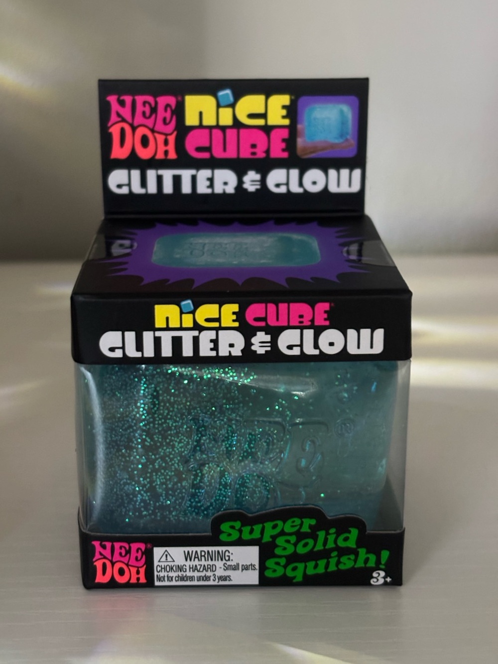 Real Authentic Needoh Glitter & Glow Nice Cube